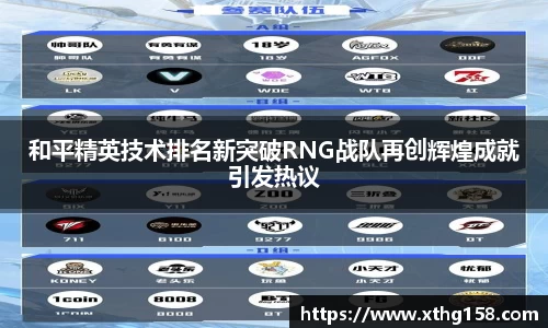 和平精英技术排名新突破RNG战队再创辉煌成就引发热议