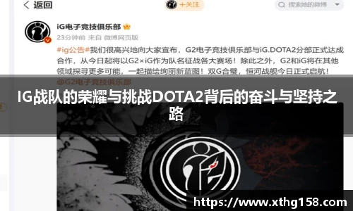 IG战队的荣耀与挑战DOTA2背后的奋斗与坚持之路