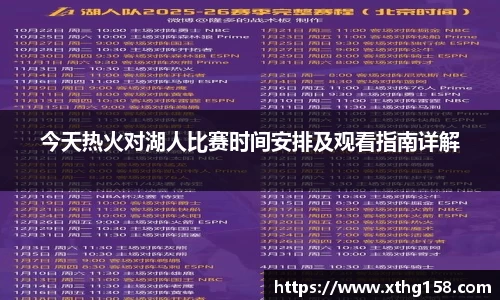 今天热火对湖人比赛时间安排及观看指南详解